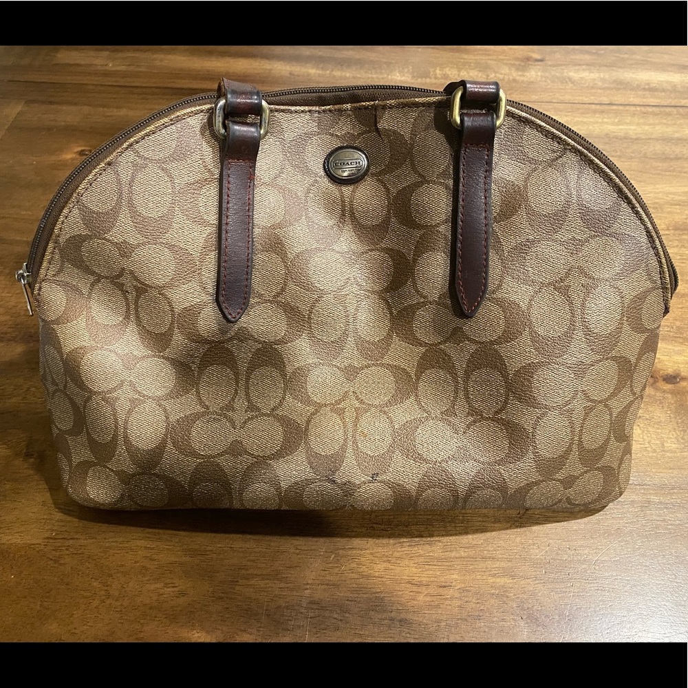 Coach | Katy Satchel in Signature Canvas | USED | Brown
